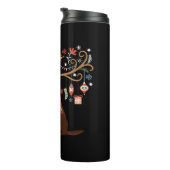 Chocolade Labrador Retriever Hond Kerstmis Thermosbeker (Geroteerd rechts)