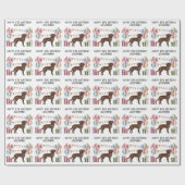 Chocolade Labrador Retriever Hond Kleurrijke Verja Cadeaupapier (Vlak)