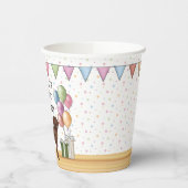 Chocolade Labrador Retriever Hond Kleurrijke Verja Papieren Bekers (Links)