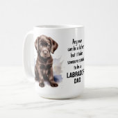 Chocolade Labrador Retriever Hond Papa Sweet Puppy Koffiemok (Voorkant links)