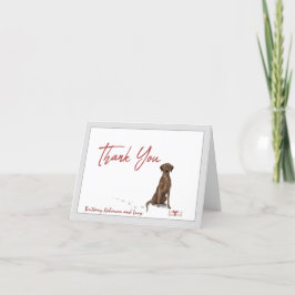 Chocolade Labrador Retriever Hond Personaliseren Bedankkaart