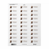 Chocolade Labrador Retriever Hond Retouradres Etiket (Full Sheet)
