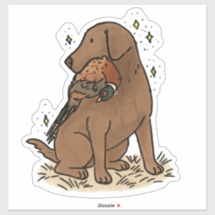 Chocolade Labrador Retriever Jacht Auto Sticker