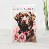 Chocolade Labrador Retriever Je maakt mijn staart  Feestdagen Kaart (Voorkant)