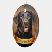 Chocolade Labrador Retriever Keramisch Ornament (Links)
