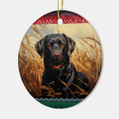 Chocolade Labrador Retriever Keramisch Ornament (Links)