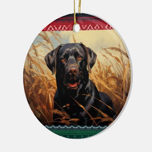 Chocolade Labrador Retriever Keramisch Ornament (Links)