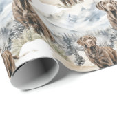 Chocolade Labrador Retriever Kerstmis Cadeaupapier (Rol Hoek)