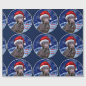 Chocolade Labrador Retriever Kerstmis Cadeaupapier (Vlak)