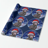 Chocolade Labrador Retriever Kerstmis Cadeaupapier (Uitgerold)