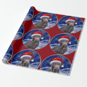 Chocolade Labrador Retriever Kerstmis Cadeaupapier (Uitgerold)