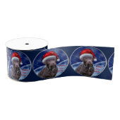 Chocolade Labrador Retriever Kerstmis Grosgrain Lint (Spoel)