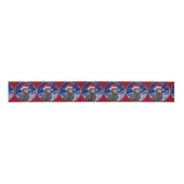 Chocolade Labrador Retriever Kerstmis Grosgrain Lint (Voorkant)