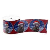 Chocolade Labrador Retriever Kerstmis Grosgrain Lint (Spoel)