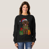Chocolade Labrador Retriever Kerstmis Lab do Trui (Voorkant volledig)