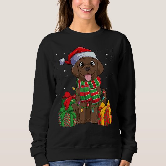 Chocolade Labrador Retriever Kerstmis Lab do Trui (Voorkant)