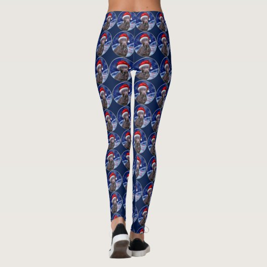 Chocolade Labrador Retriever Kerstmis Leggings (Achterkant)