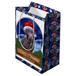 Chocolade Labrador Retriever Kerstmis Medium Cadeauzakje