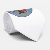 Chocolade Labrador Retriever Kerstmis Stropdas (Opgerold)