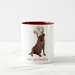 Chocolade Labrador Retriever Koken Tweekleurige Koffiemok