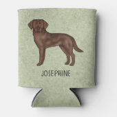 Chocolade Labrador Retriever Lab Hond Aangepaste N Blikjeskoeler (Voorkant)