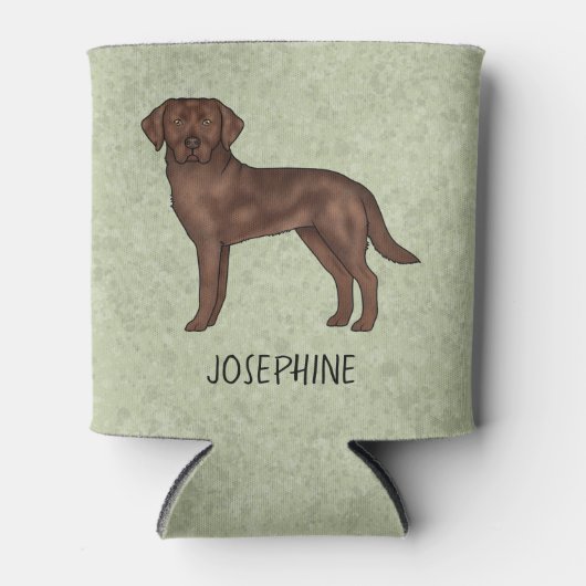 Chocolade Labrador Retriever Lab Hond Aangepaste N Blikjeskoeler (Voorkant)