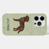 Chocolade Labrador Retriever Lab Hond Aangepaste N Case-Mate iPhone Case (Achterkant (horizontaal))