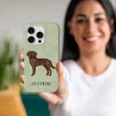 Chocolade Labrador Retriever Lab Hond Aangepaste N Case-Mate iPhone Case