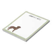 Chocolade Labrador Retriever Lab Hond Aangepaste N Notitieblok (Linkerzijde)
