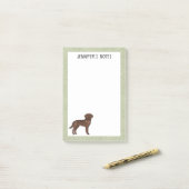 Chocolade Labrador Retriever Lab Hond Aangepaste N Post-it® Notes (Op bureau)