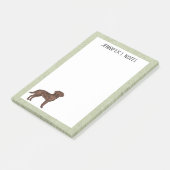 Chocolade Labrador Retriever Lab Hond Aangepaste N Post-it® Notes (Schuin)