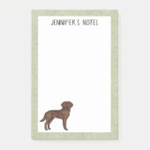 Chocolade Labrador Retriever Lab Hond Aangepaste N Post-it® Notes (Voorkant)