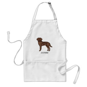 Chocolade Labrador Retriever Lab Hond Aangepaste N Standaard Schort