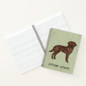 Chocolade Labrador Retriever Lab Hond Eigen Naam Notitieboek (Binnen)