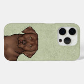 Chocolade Labrador Retriever Lab Hond Hoofd Portre Case-Mate iPhone Case (Achterkant (horizontaal))