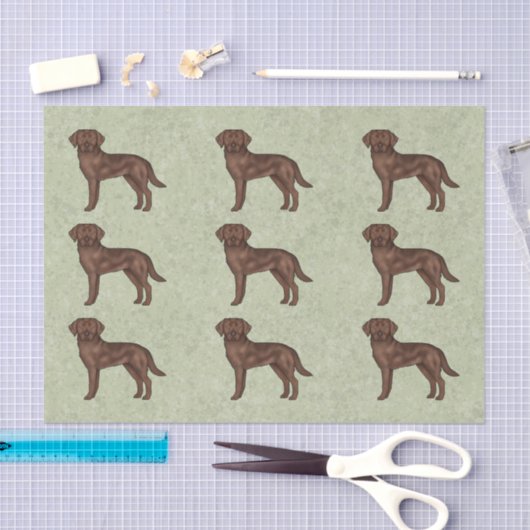 Chocolade Labrador Retriever Lab Hond Print Patroo Tissuepapier (Craft)