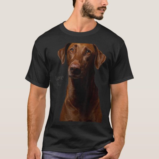 Chocolade Labrador Retriever Lab T-shirt Hond Moed (Voorkant)