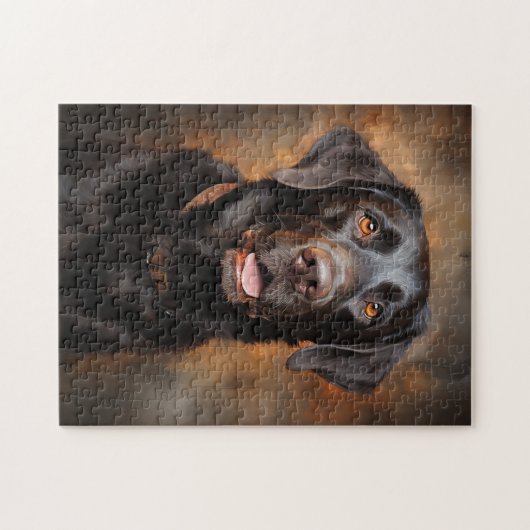 Chocolade Labrador Retriever Legpuzzel (Horizontaal)