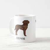 Chocolade Labrador Retriever Mooie Lab Eigen Naam Koffiemok (Voorkant links)