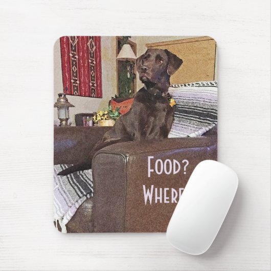 Chocolade Labrador Retriever op voorzitter Muismat (Met muis)