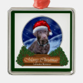 Chocolade Labrador Retriever Ornament (Voorkant)