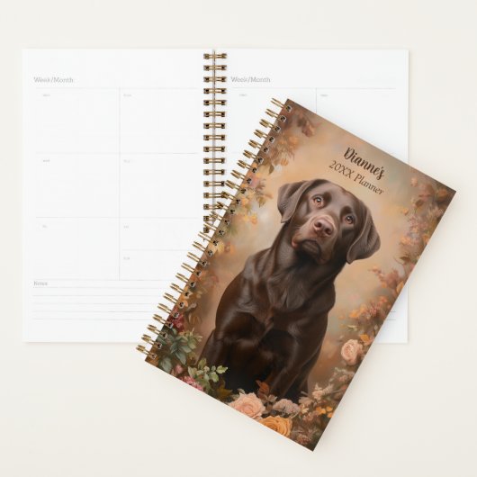 Chocolade Labrador Retriever Portret Persoonlijk Planner (Display)