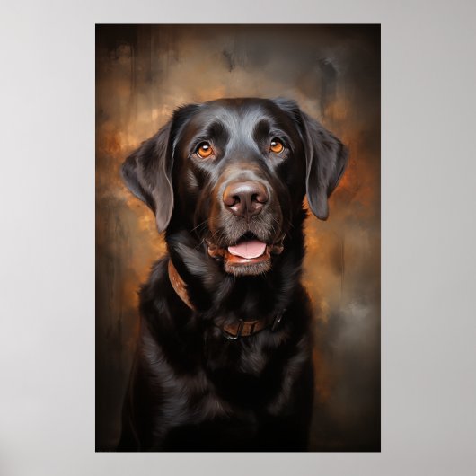 Chocolade Labrador Retriever Poster (Voorkant)
