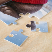 Chocolade Labrador Retriever Puppy Dog Kerstmis Legpuzzel (Zijkant)