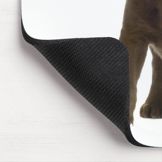 Chocolade Labrador Retriever Puppy Dog Mousepad Muismat (Hoek)