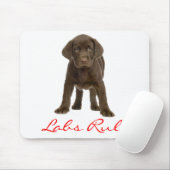 Chocolade Labrador Retriever Puppy Dog Mousepad Muismat (Met muis)
