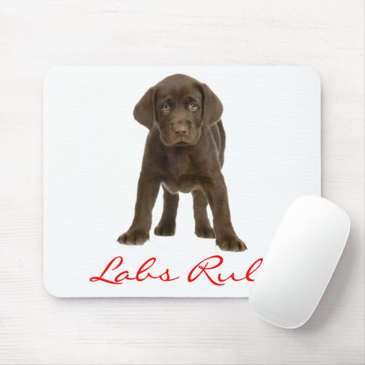 Chocolade Labrador Retriever Puppy Dog Mousepad Muismat (Met muis)