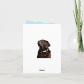 Chocolade Labrador Retriever Puppy Dog Note Kaart (Achterkant)