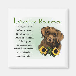 Chocolade Labrador Retriever Puppy Gifts Magneet