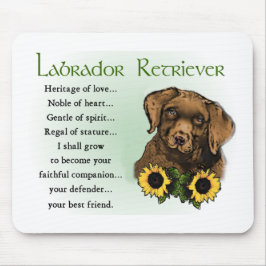 Chocolade Labrador Retriever Puppy Gifts Muismat